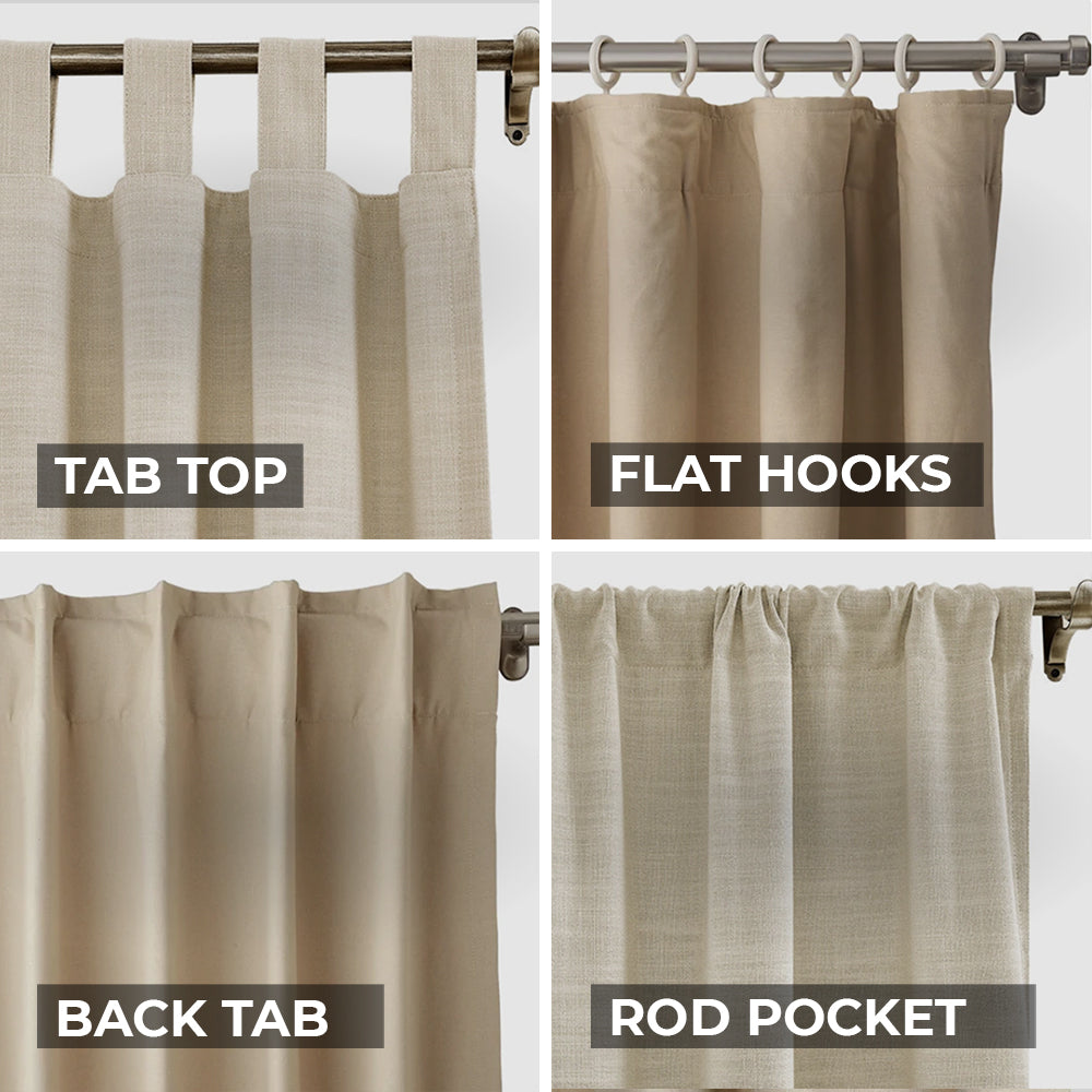 Skyler Linen Blackout Curtain Pleated