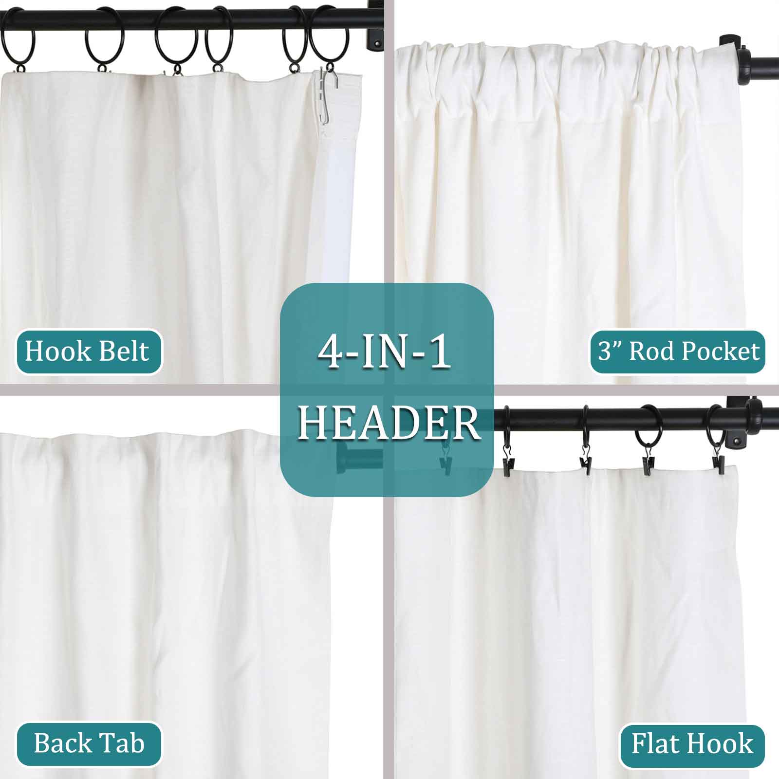 Aira Minimalist Linen Cotton Curtain Soft Top