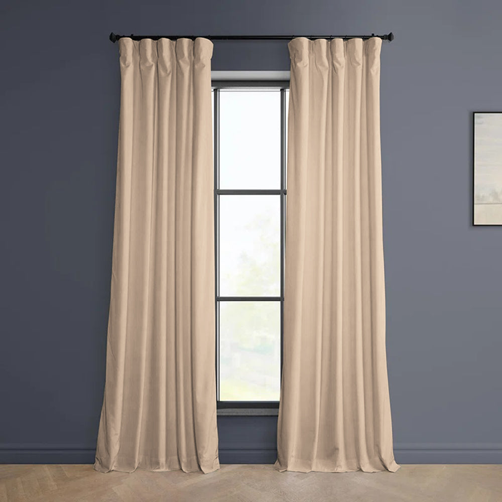 Cloud Velvet Minimalist Curtain Pleated