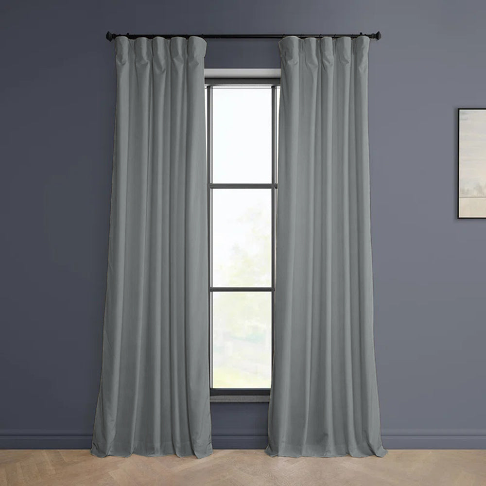 Cloud Velvet Minimalist Curtain Pleated