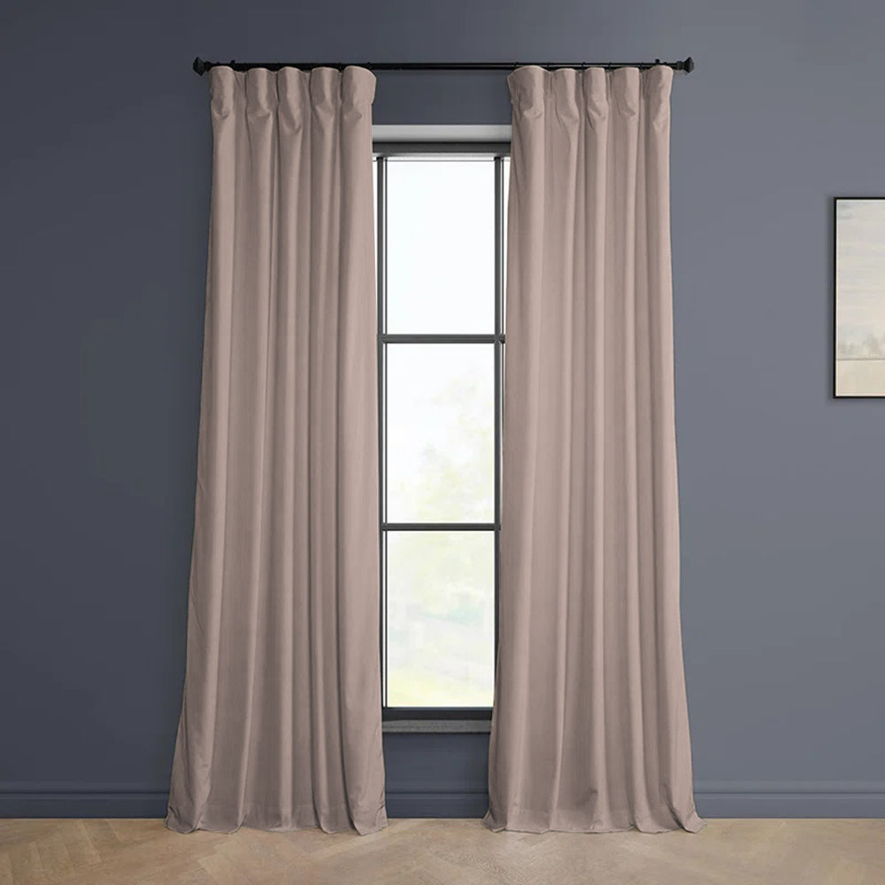 Cloud Velvet Minimalist Curtain Pleated