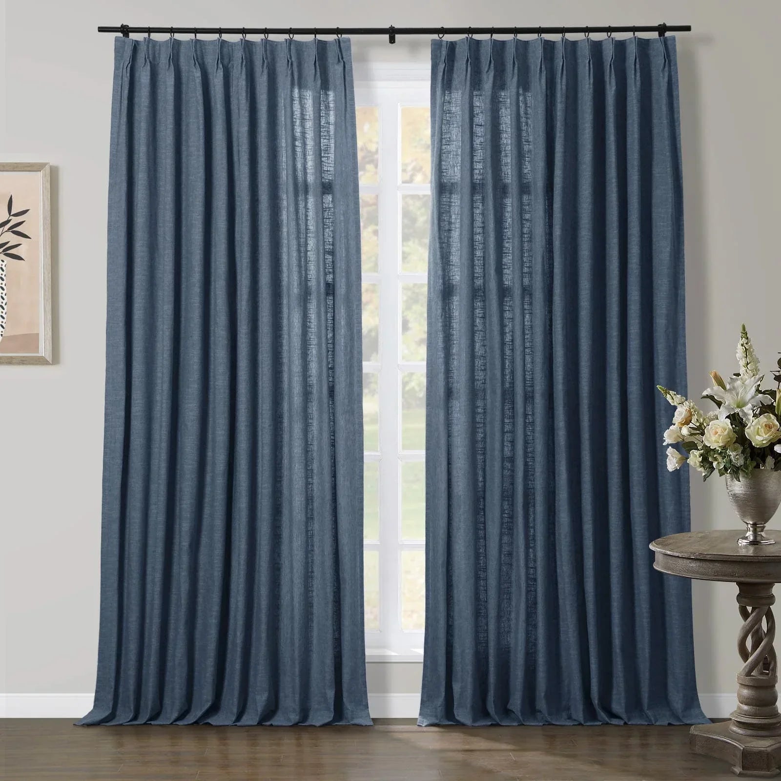 Aira Premium Linen Cotton Curtain Pleated