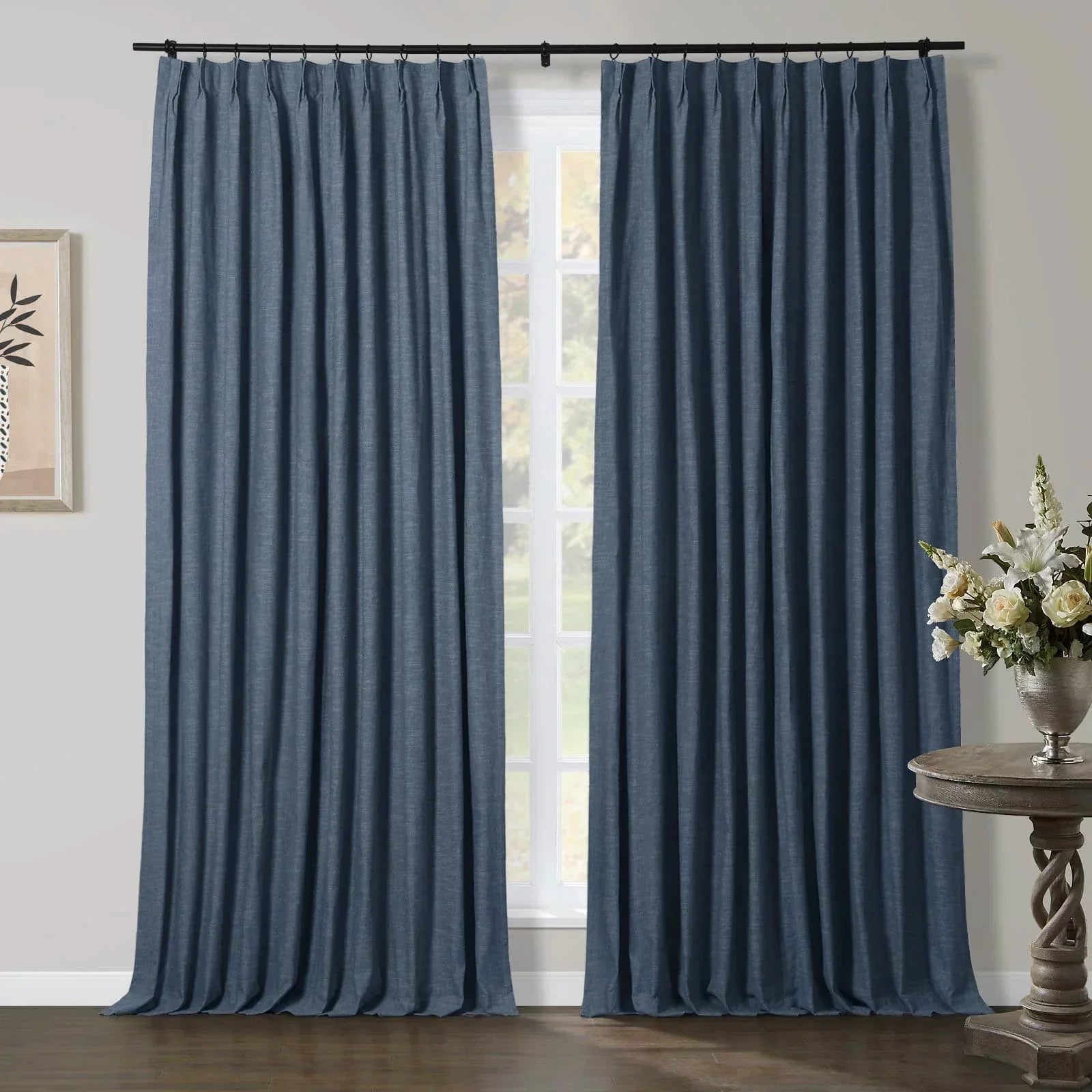 Aira Premium Linen Cotton Curtain Pleated