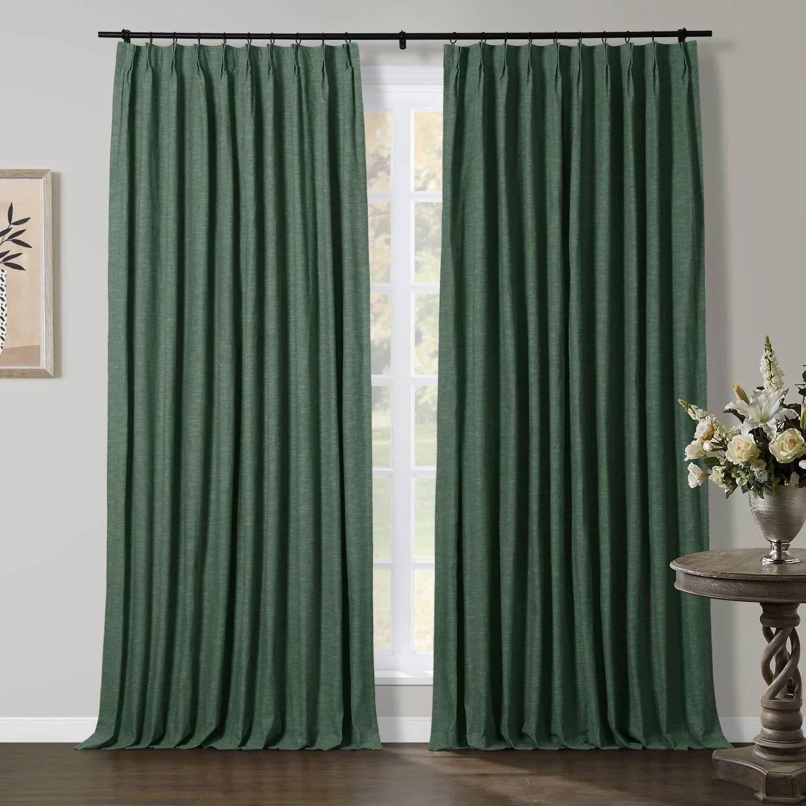 Aira Premium Linen Cotton Curtain Pleated