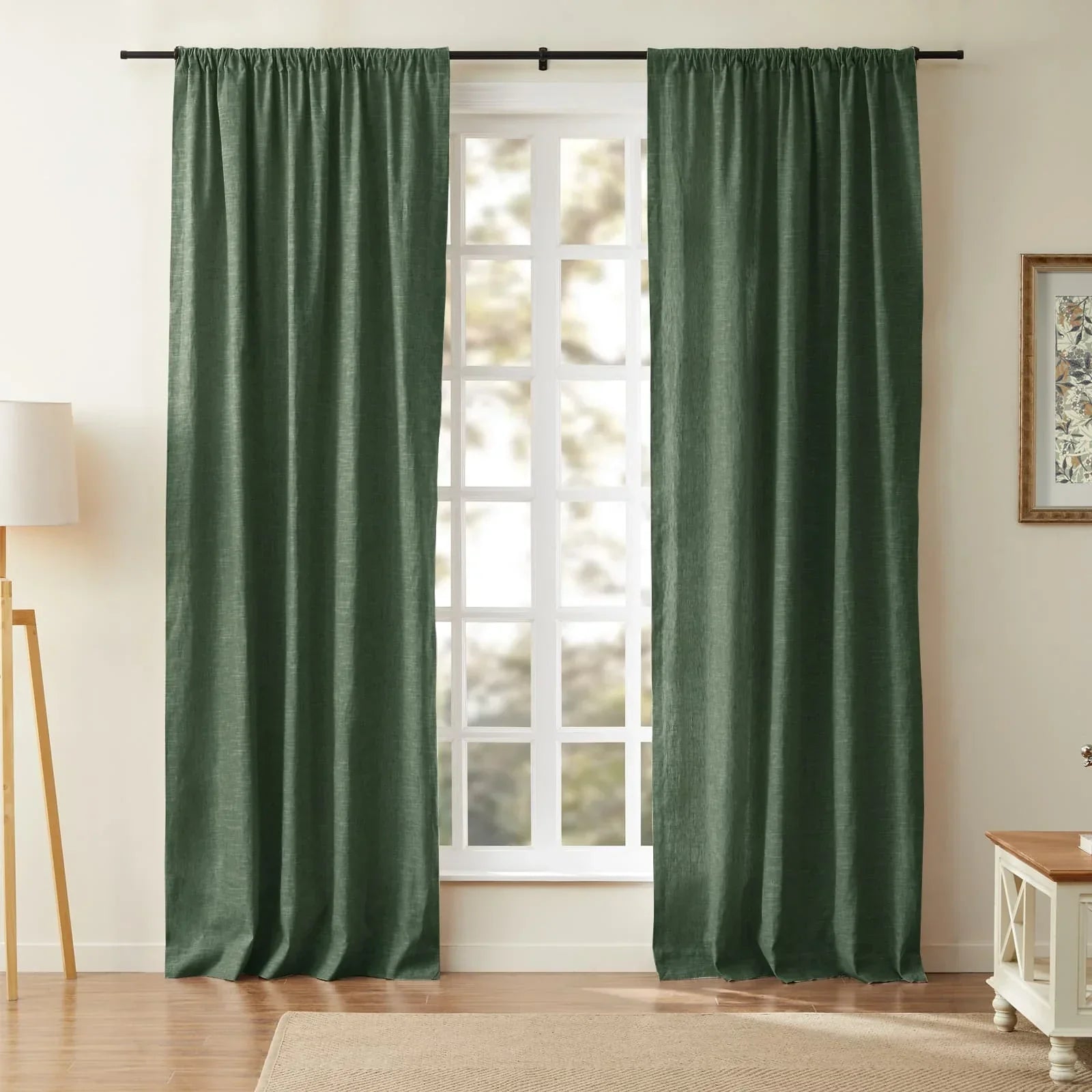 Aira Minimalist Linen Cotton Curtain Soft Top