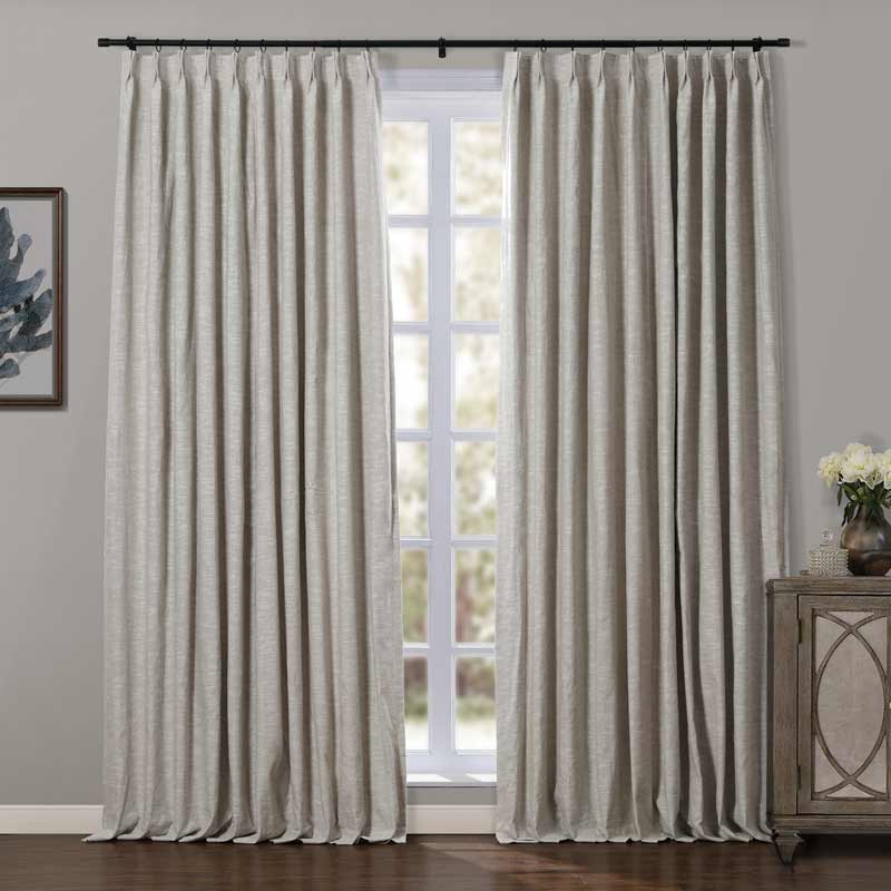 Aira Premium Linen Cotton Curtain Pleated