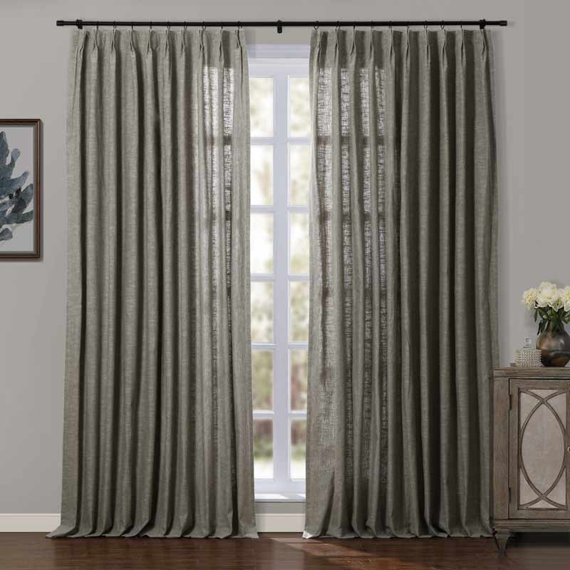 Aira Premium Linen Cotton Curtain Pleated