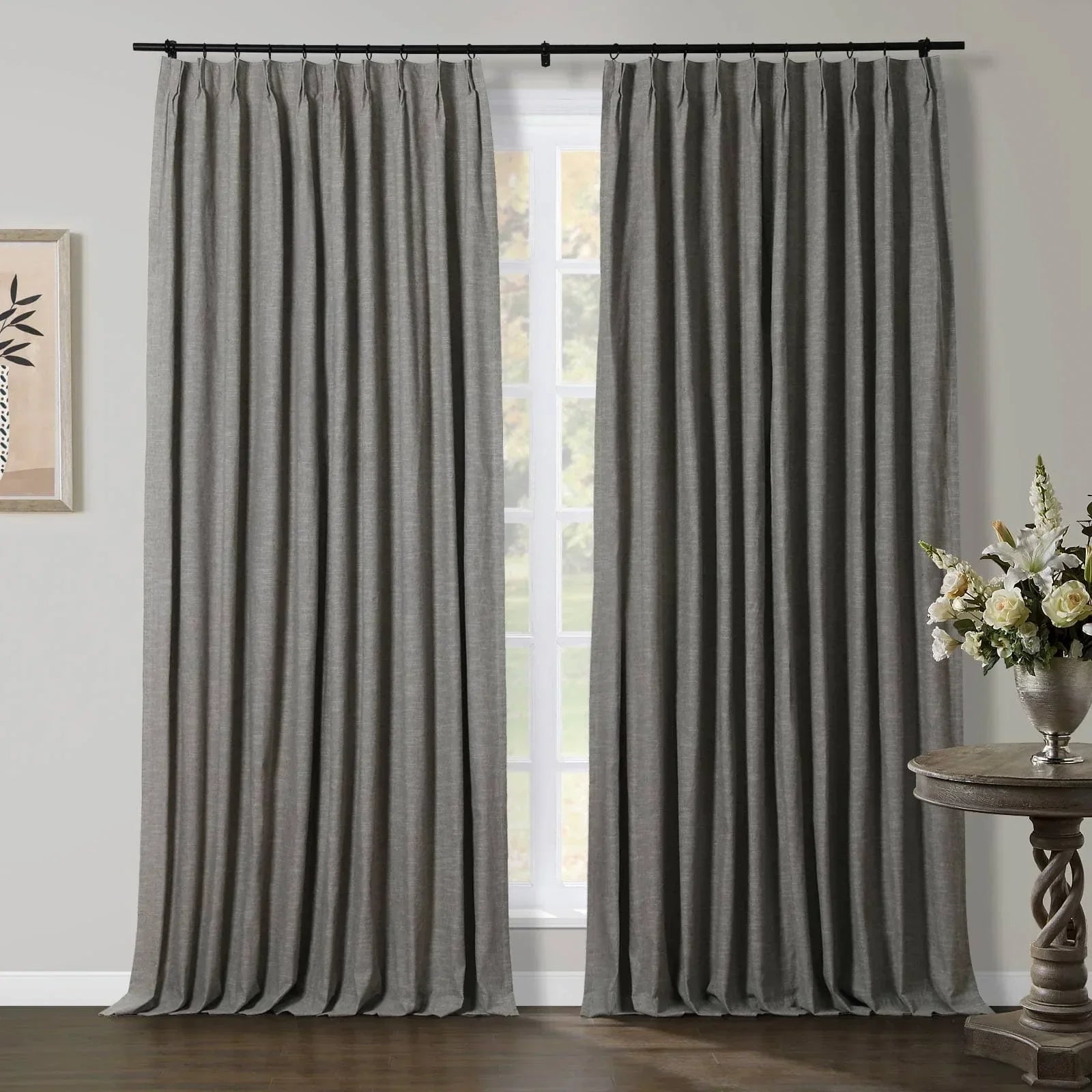 Aira Premium Linen Cotton Curtain Pleated