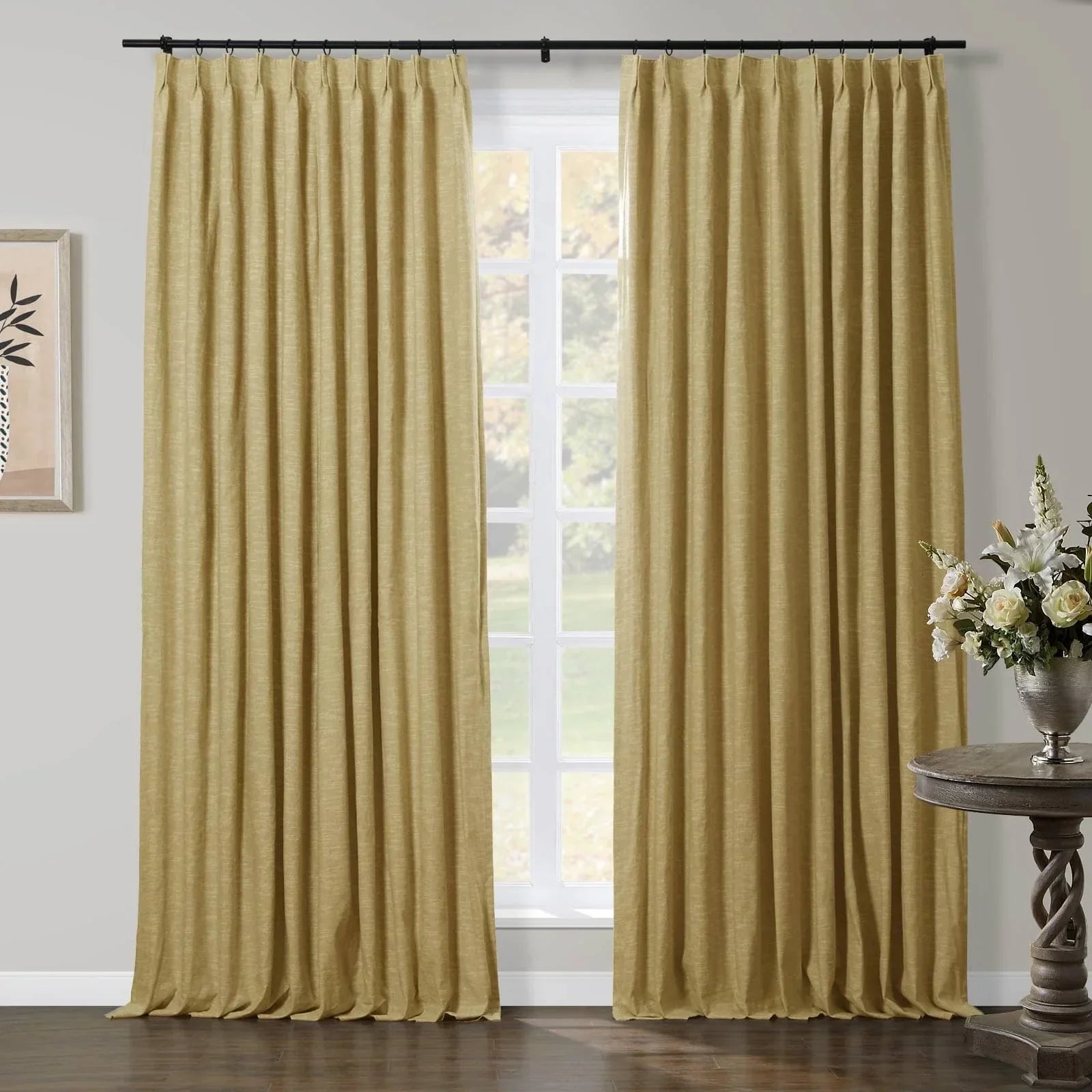 Aira Premium Linen Cotton Curtain Pleated