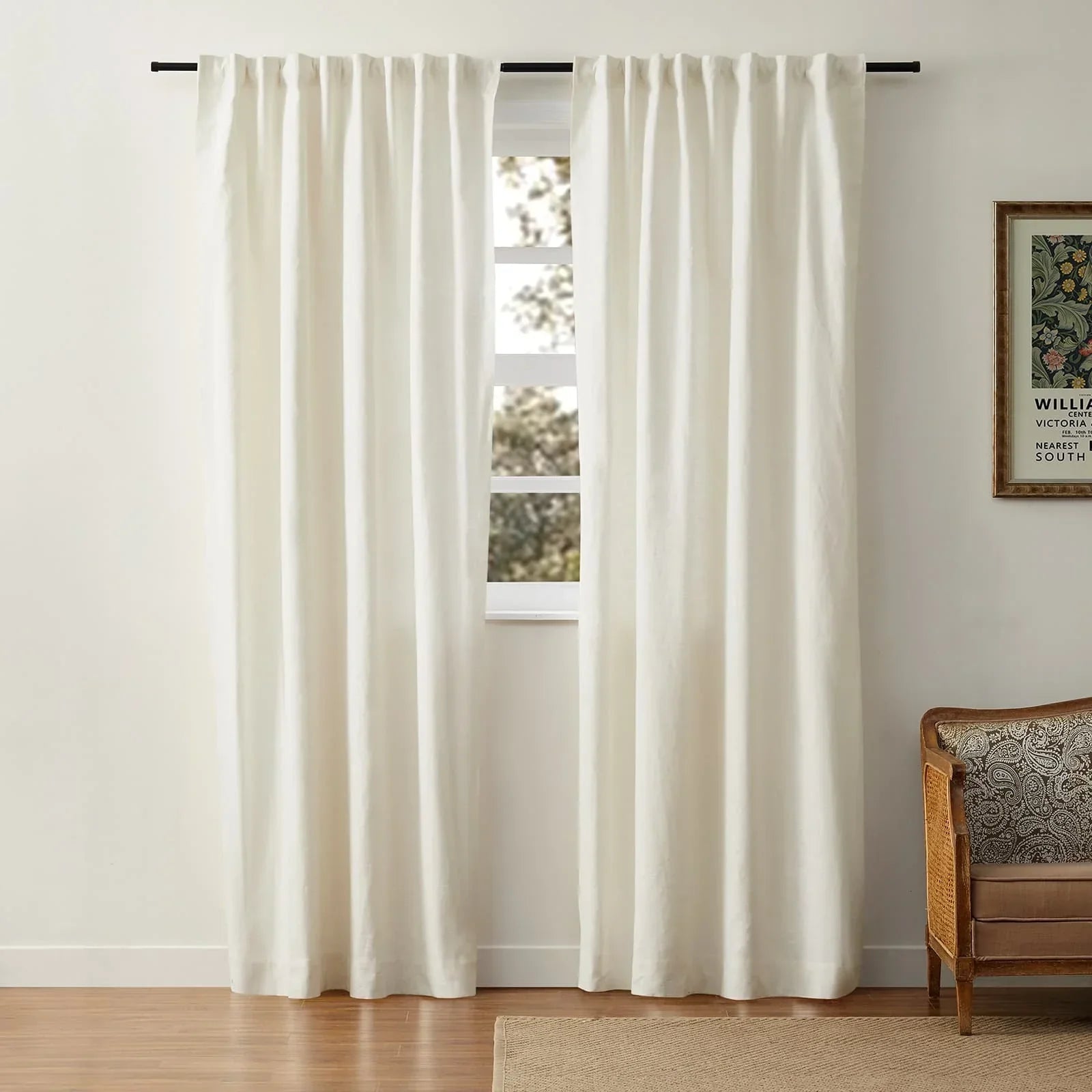 Aira Minimalist Linen Cotton Curtain Soft Top