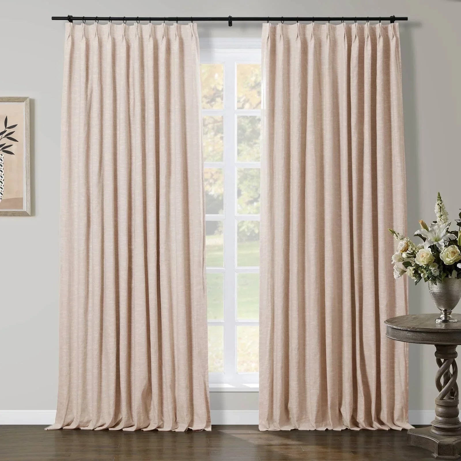 Aira Premium Linen Cotton Curtain Pleated