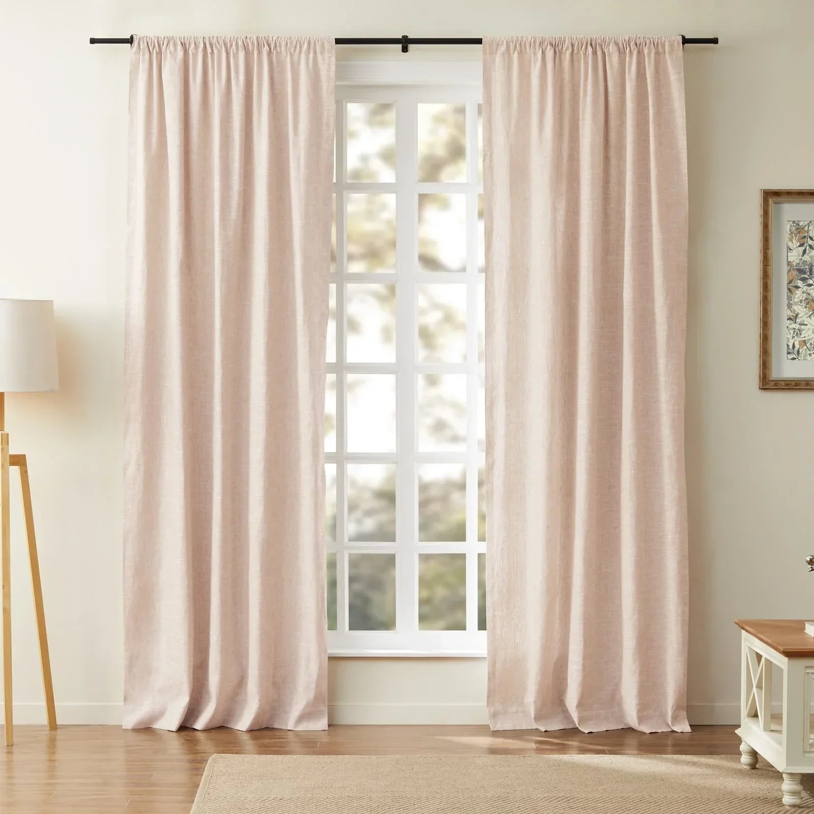 Aira Minimalist Linen Cotton Curtain Soft Top