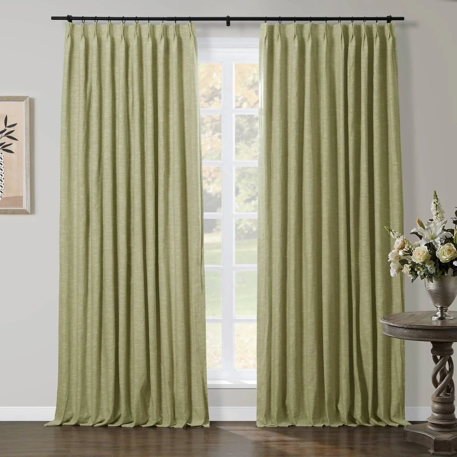 Aira Premium Linen Cotton Curtain Pleated