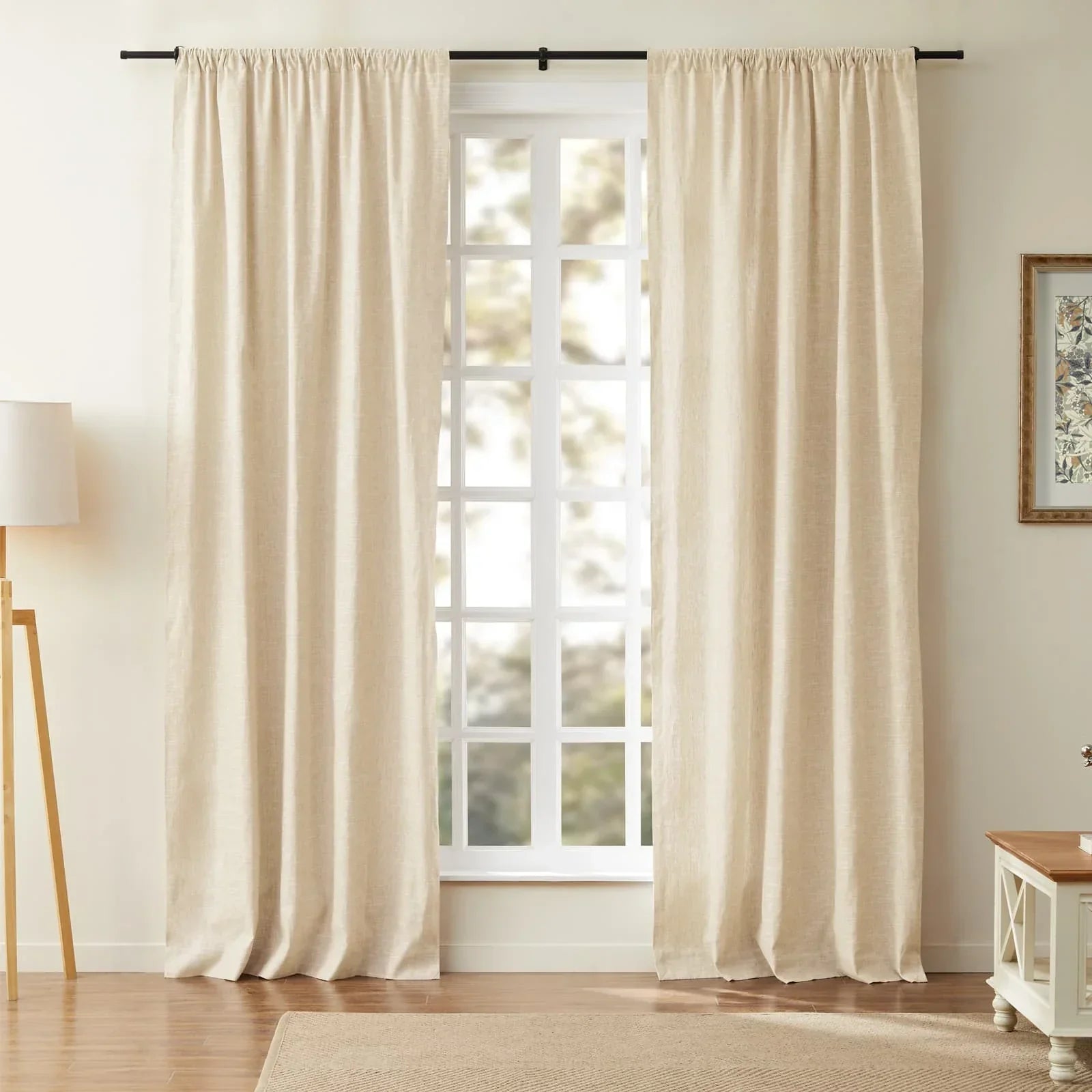 Aira Minimalist Linen Cotton Curtain Soft Top