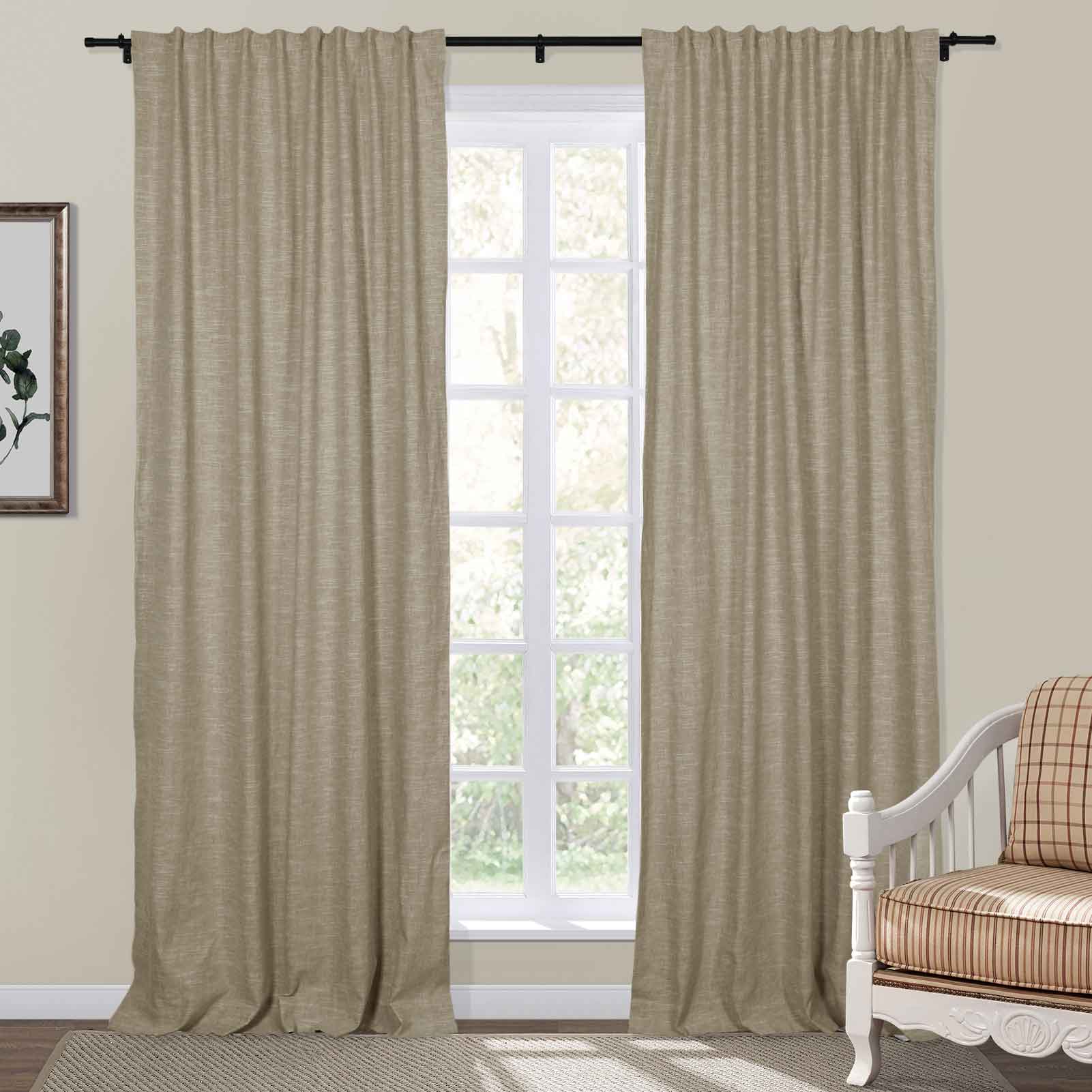 Aira Minimalist Linen Cotton Curtain Soft Top