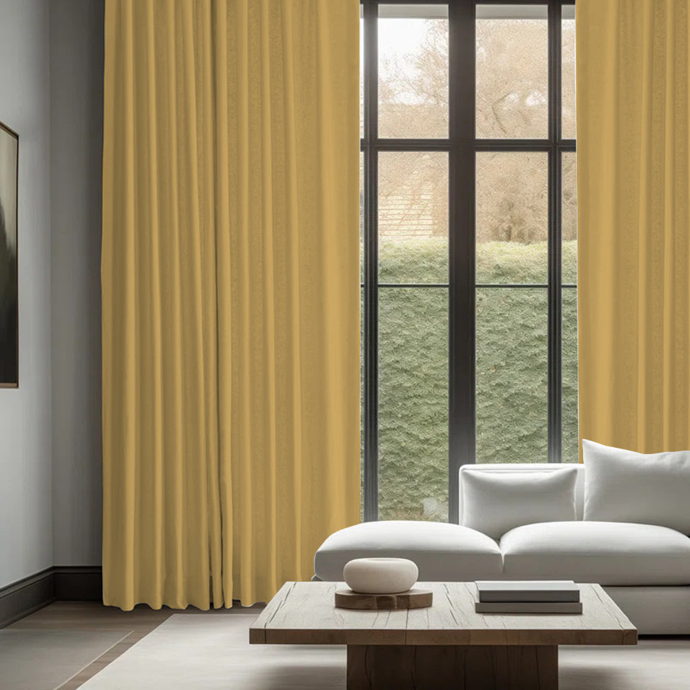 Skyler Linen Ripple Fold Curtain with Track Kit