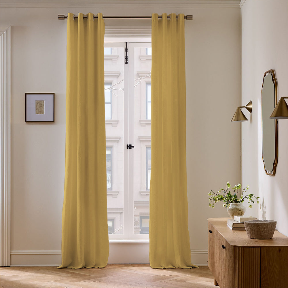 Skyler Linen Blackout Curtain Grommet