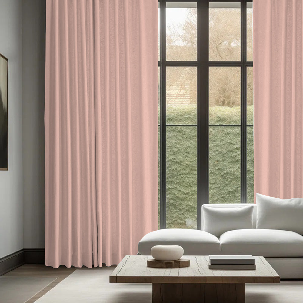 Skyler Linen Ripple Fold Curtain with Track Kit