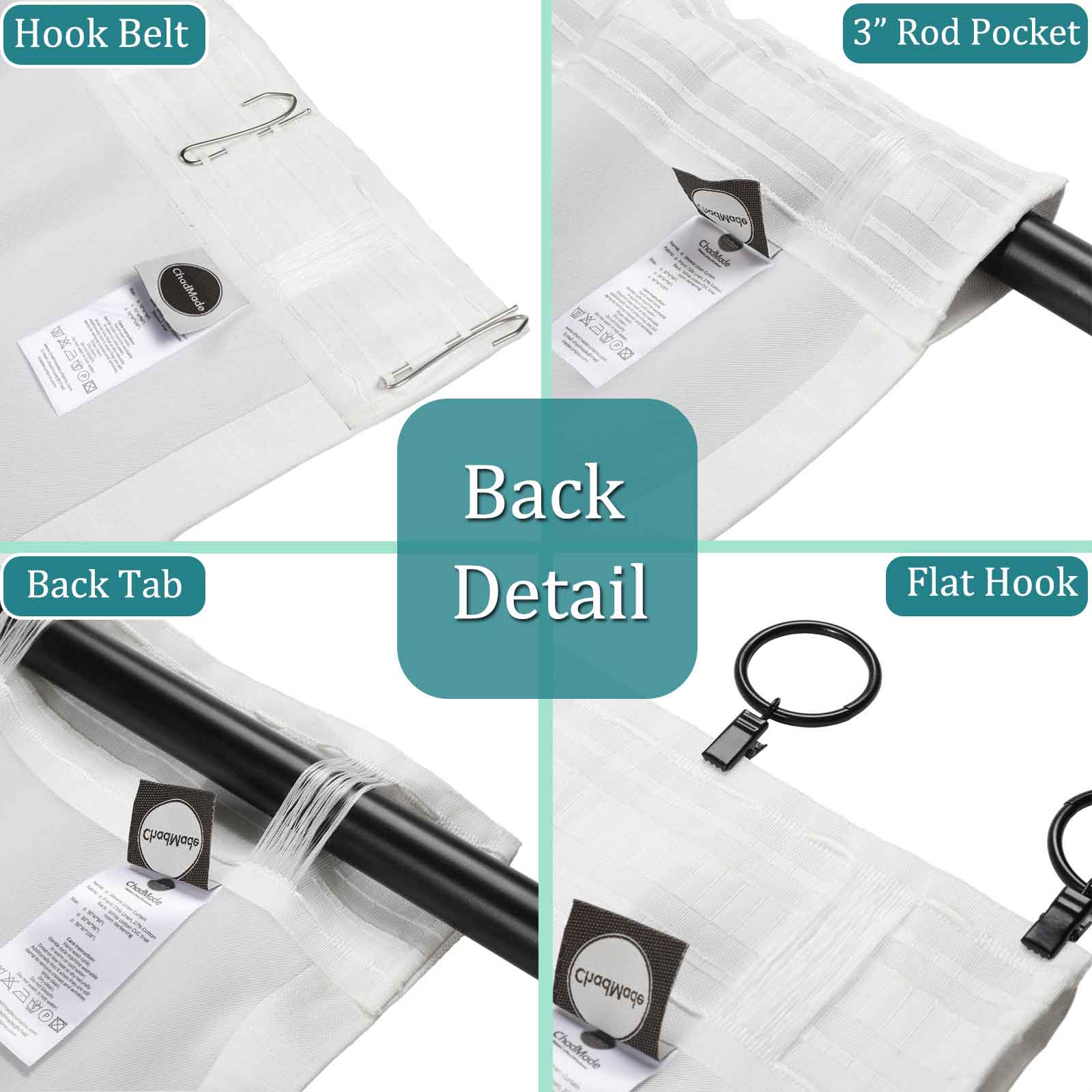 Aira Minimalist Linen Cotton Curtain Soft Top