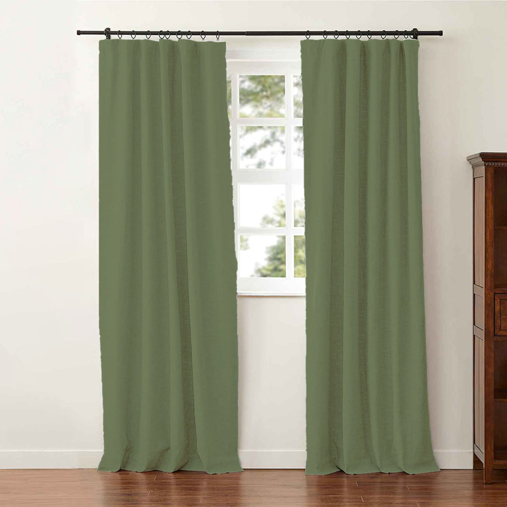 Aira Premium Linen Cotton Curtain Pleated
