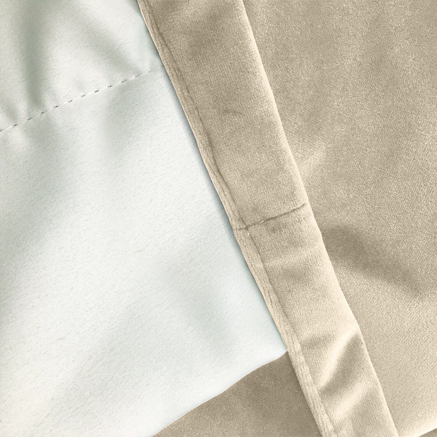 Cloud Velvet Minimalist Ripple Fold Curtain with Track Kit