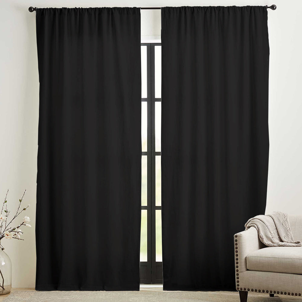 Skyler Linen Blackout Curtain Soft Top