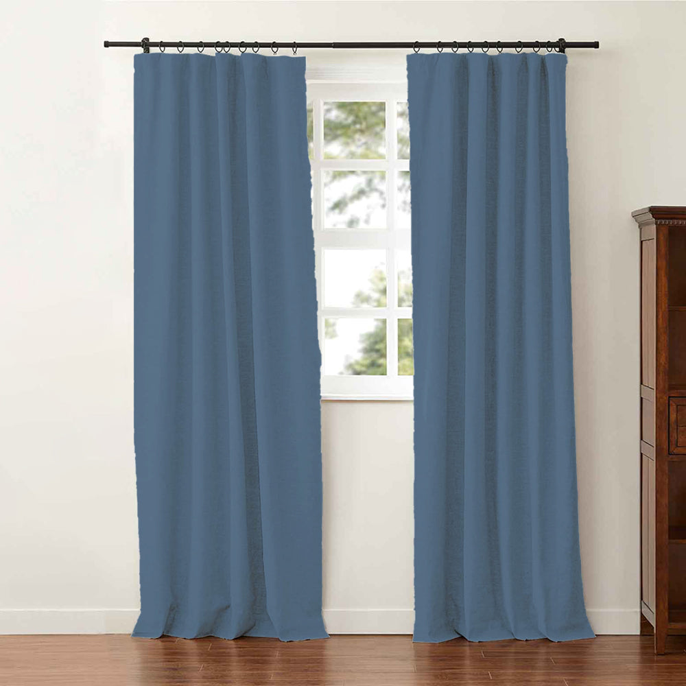 Aira Premium Linen Cotton Curtain Pleated