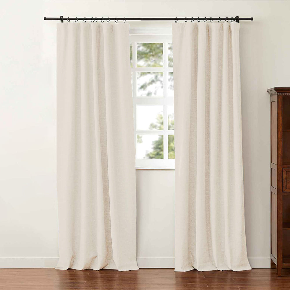 Aira Premium Linen Cotton Curtain Pleated
