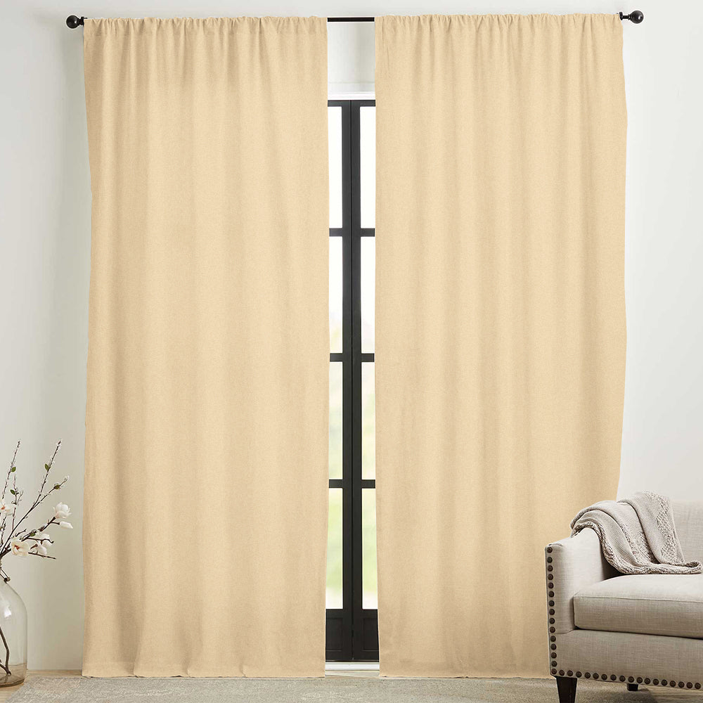 Skyler Linen Blackout Curtain Soft Top