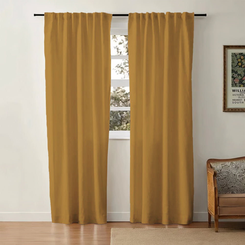 Aira Minimalist Linen Cotton Curtain Soft Top