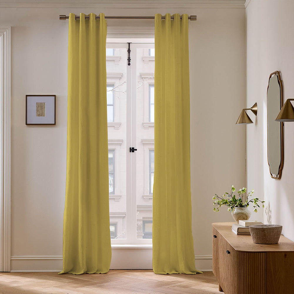Skyler Linen Blackout Curtain Grommet