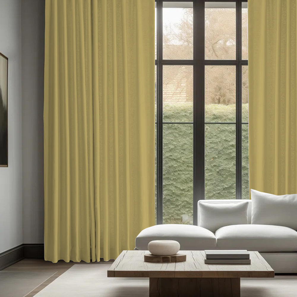 Skyler Linen Ripple Fold Curtain with Track Kit