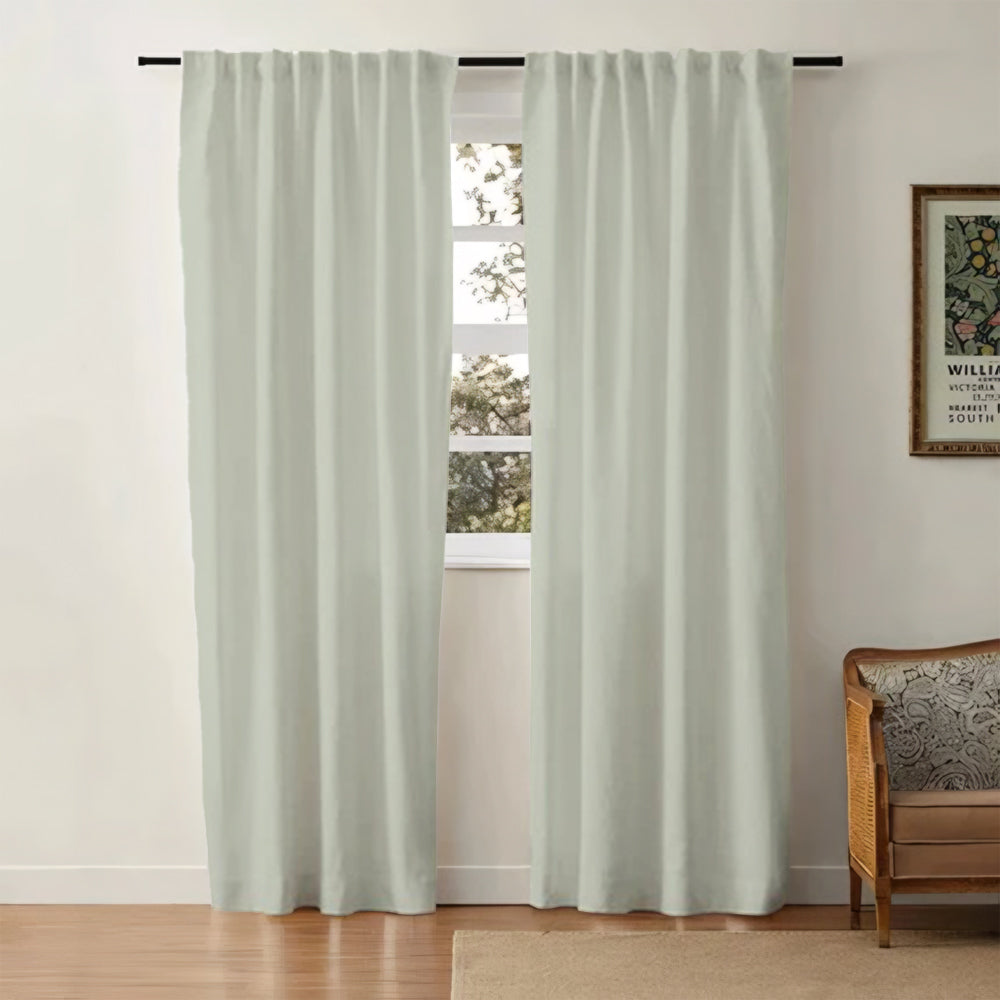 Aira Minimalist Linen Cotton Curtain Soft Top