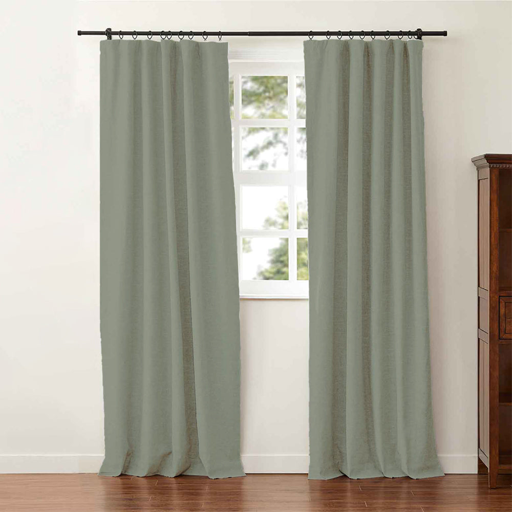 Aira Premium Linen Cotton Curtain Pleated