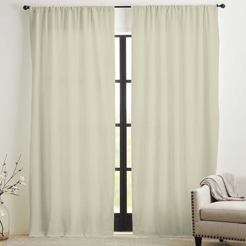 Skyler Linen Blackout Curtain Soft Top