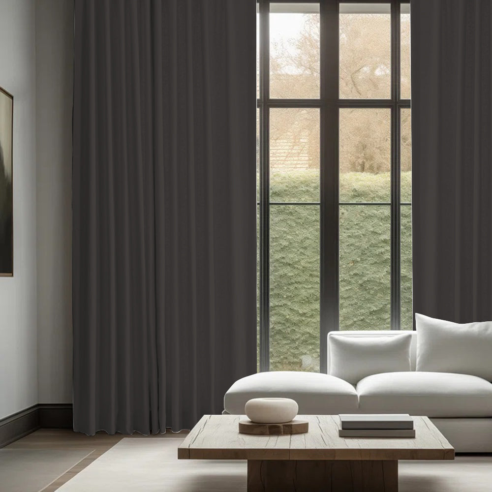 Skyler Linen Ripple Fold Curtain with Track Kit