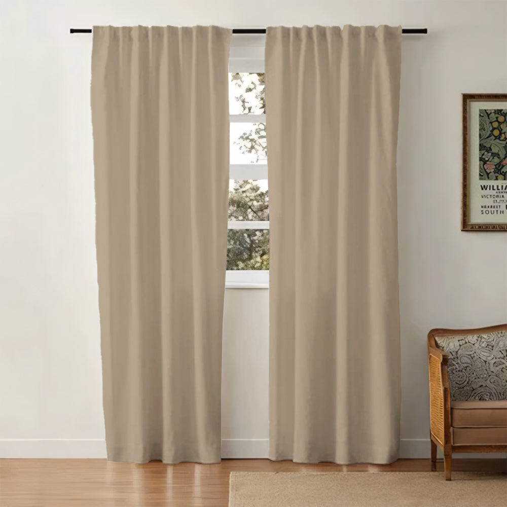 Aira Minimalist Linen Cotton Curtain Soft Top