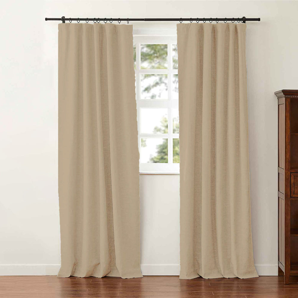 Aira Premium Linen Cotton Curtain Pleated
