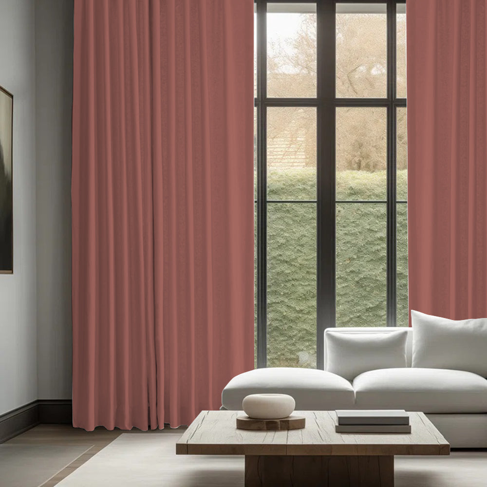 Skyler Linen Ripple Fold Curtain with Track Kit