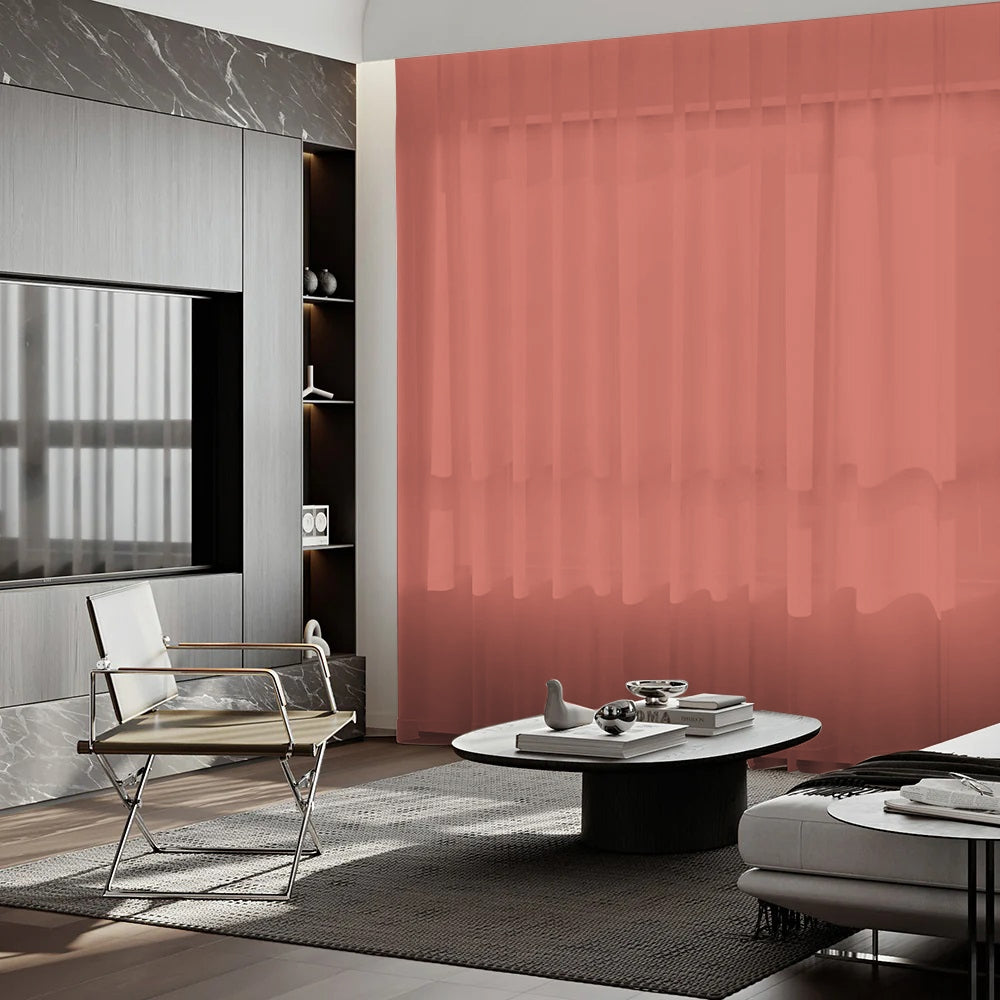 Sunny Linen Blackout Ripple Fold Curtain with Track Kit