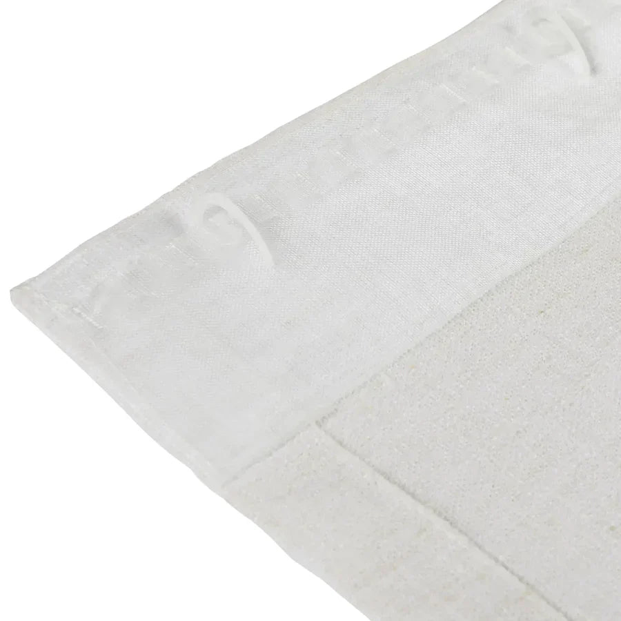 Sunny Linen Blackout Ripple Fold Curtain with Track Kit