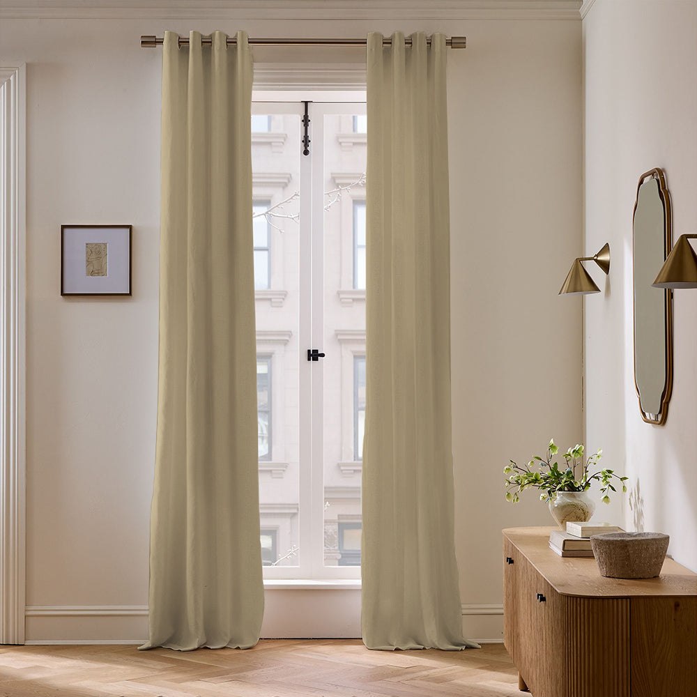 Skyler Linen Blackout Curtain Grommet