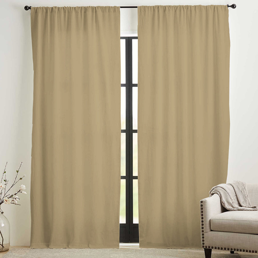 Skyler Linen Blackout Curtain Soft Top