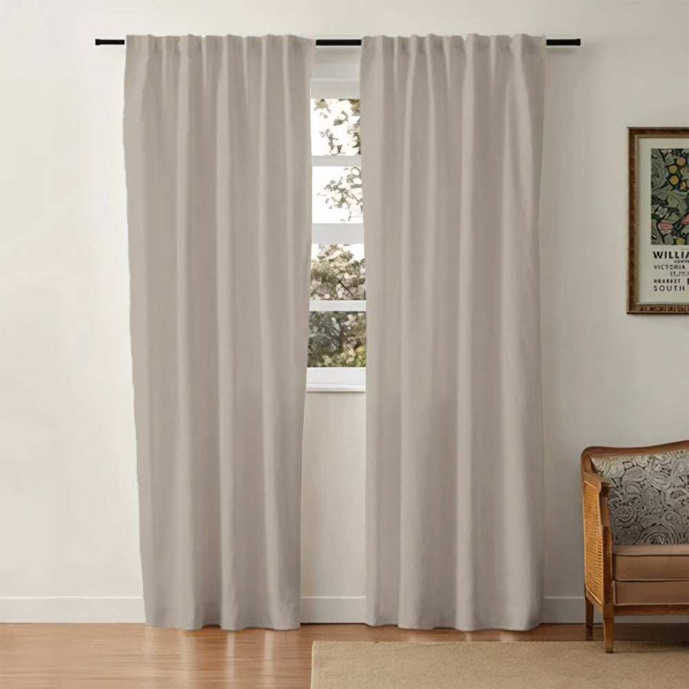 Aira Minimalist Linen Cotton Curtain Soft Top