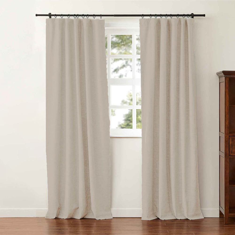 Aira Premium Linen Cotton Curtain Pleated