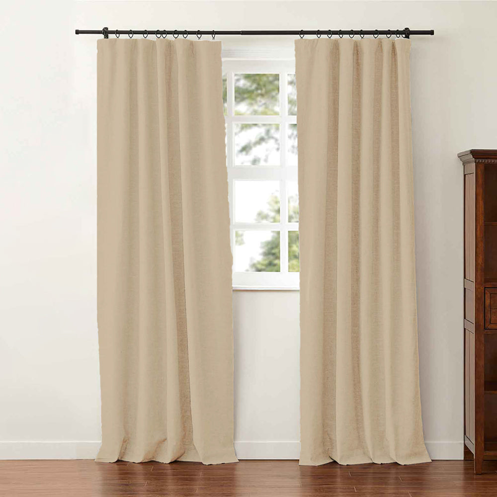 Aira Premium Linen Cotton Curtain Pleated