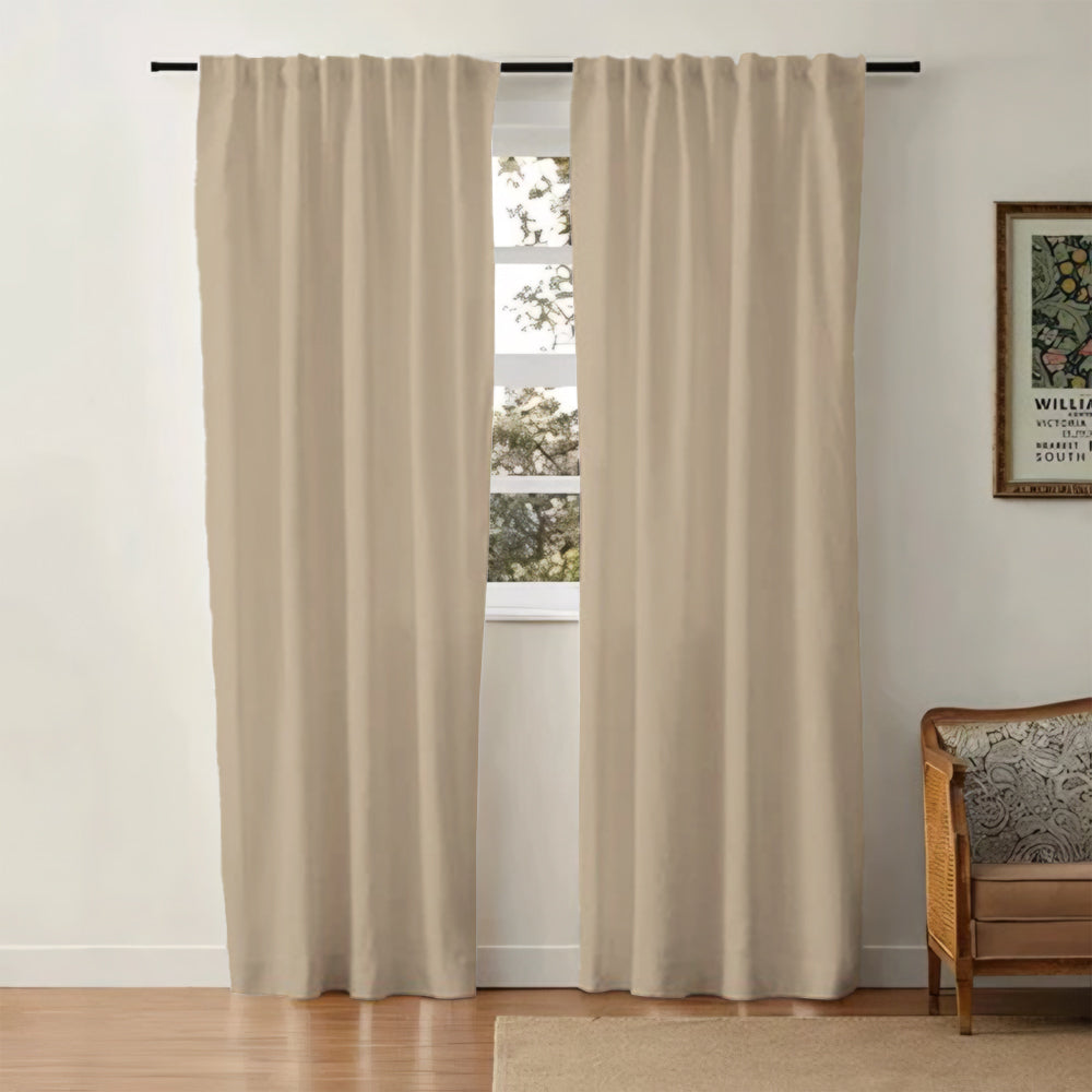 Aira Minimalist Linen Cotton Curtain Soft Top