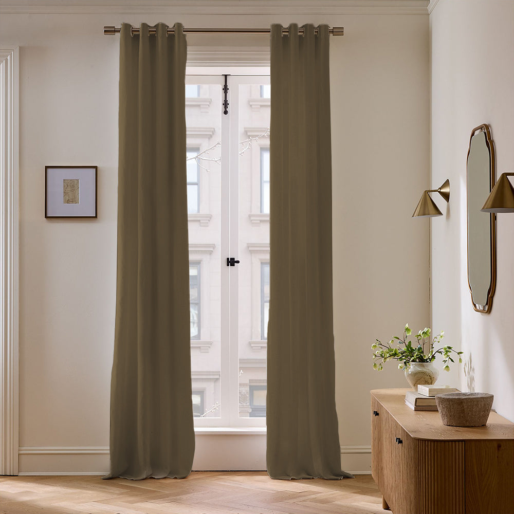 Skyler Linen Blackout Curtain Grommet