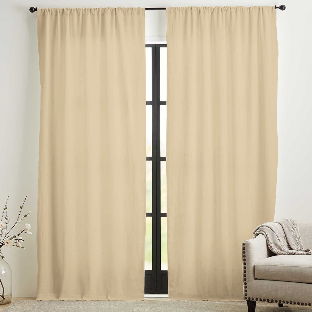 Skyler Linen Blackout Curtain Soft Top