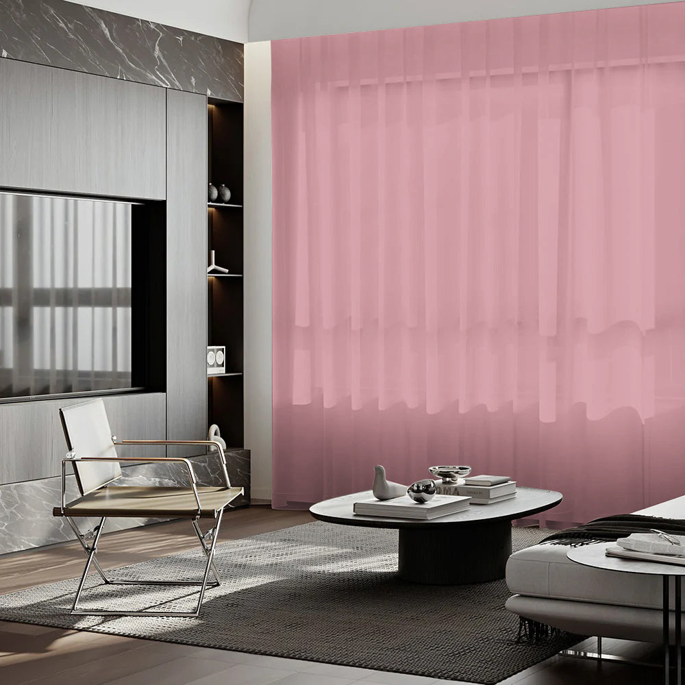 Sunny Linen Blackout Ripple Fold Curtain with Track Kit